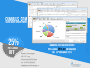 Prelaunch 25% off on Bookings till Dec 15 for Cumulus CRM 